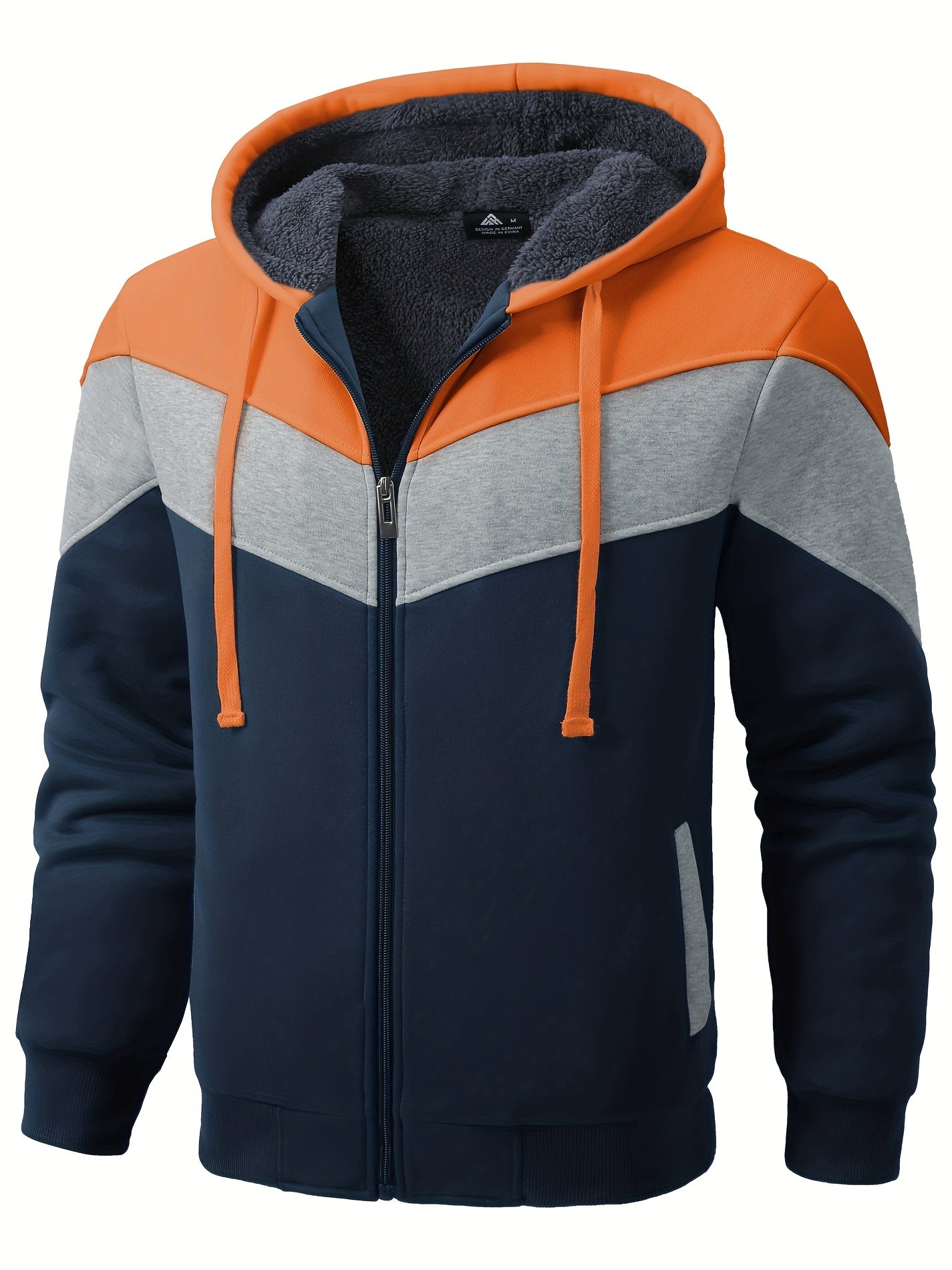 Vielseitiger Kapuzenpullover mit Fell für Herren