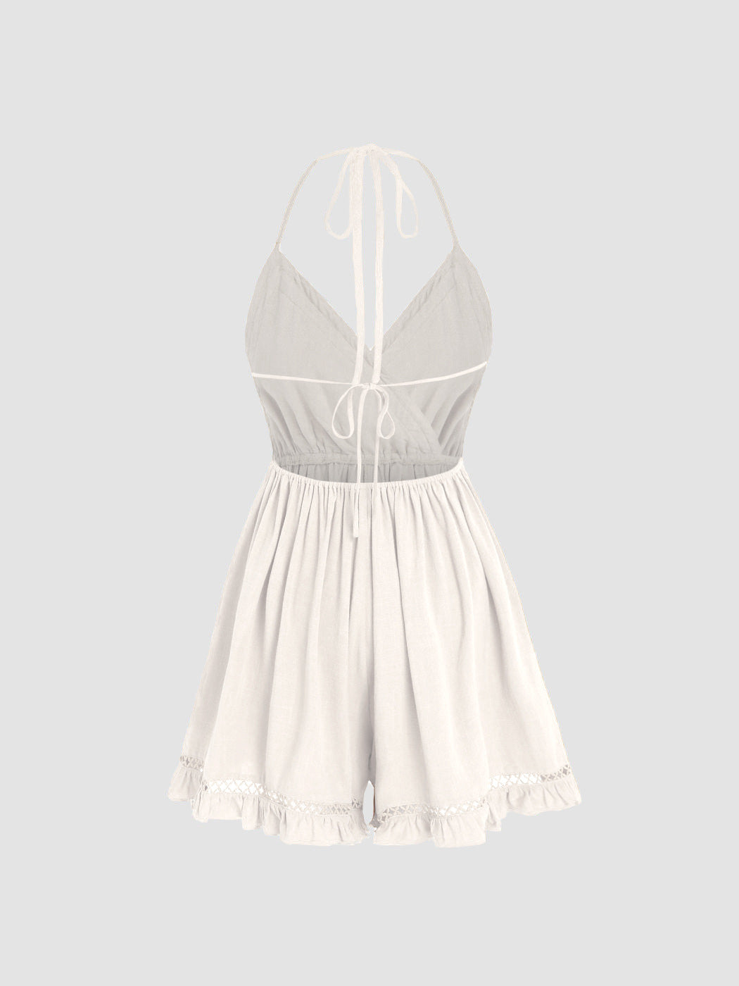 Elegantes weißes Kleid mit Textur