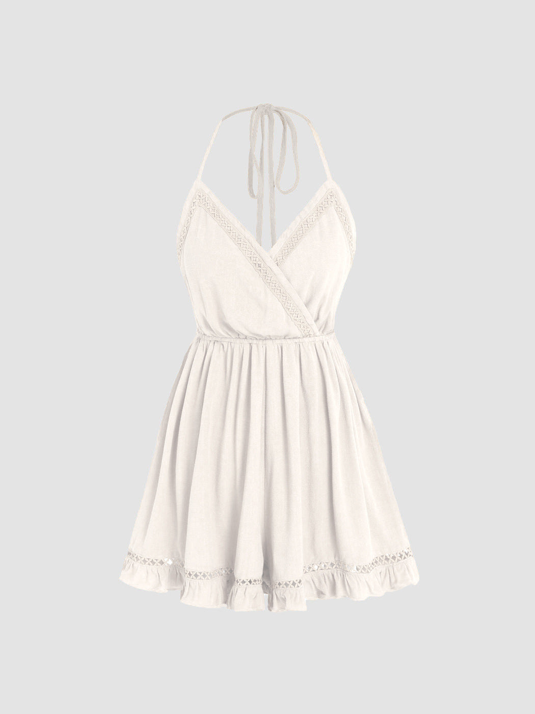 Elegantes weißes Kleid mit Textur