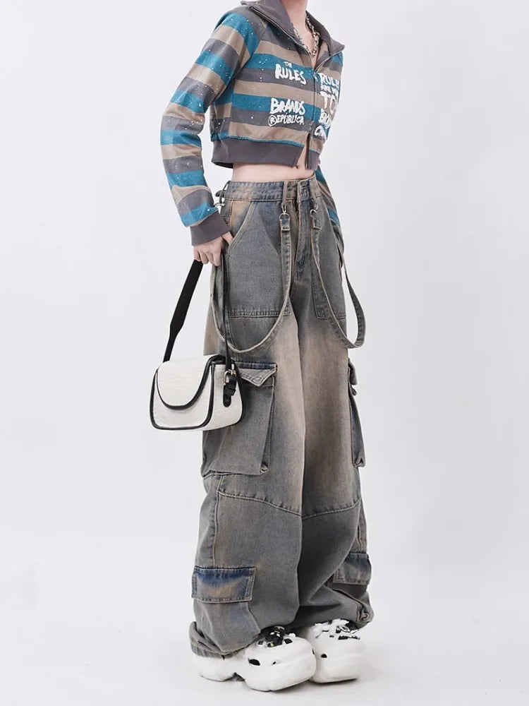 Retro Jeans Weite Oversize Hose