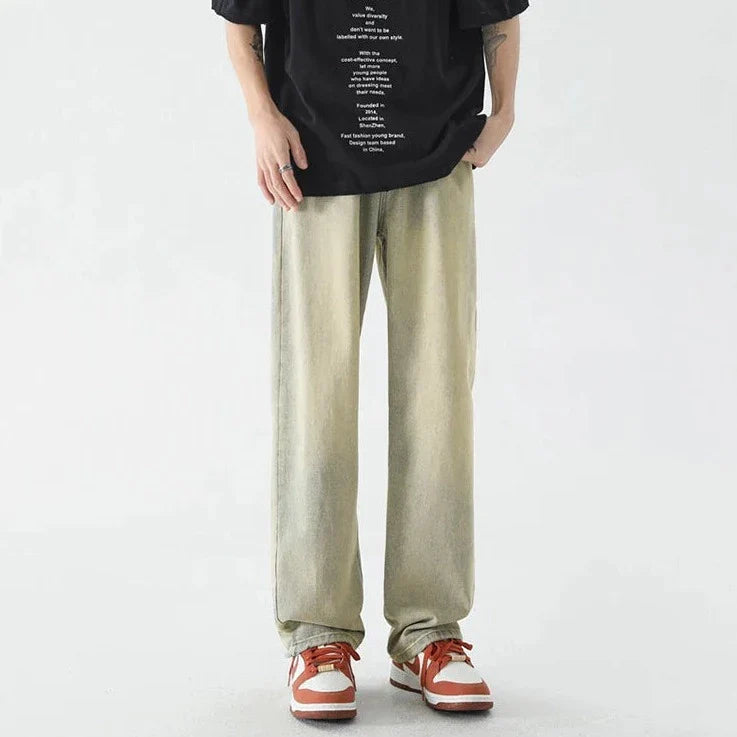 Retro Loose Straight Jeans