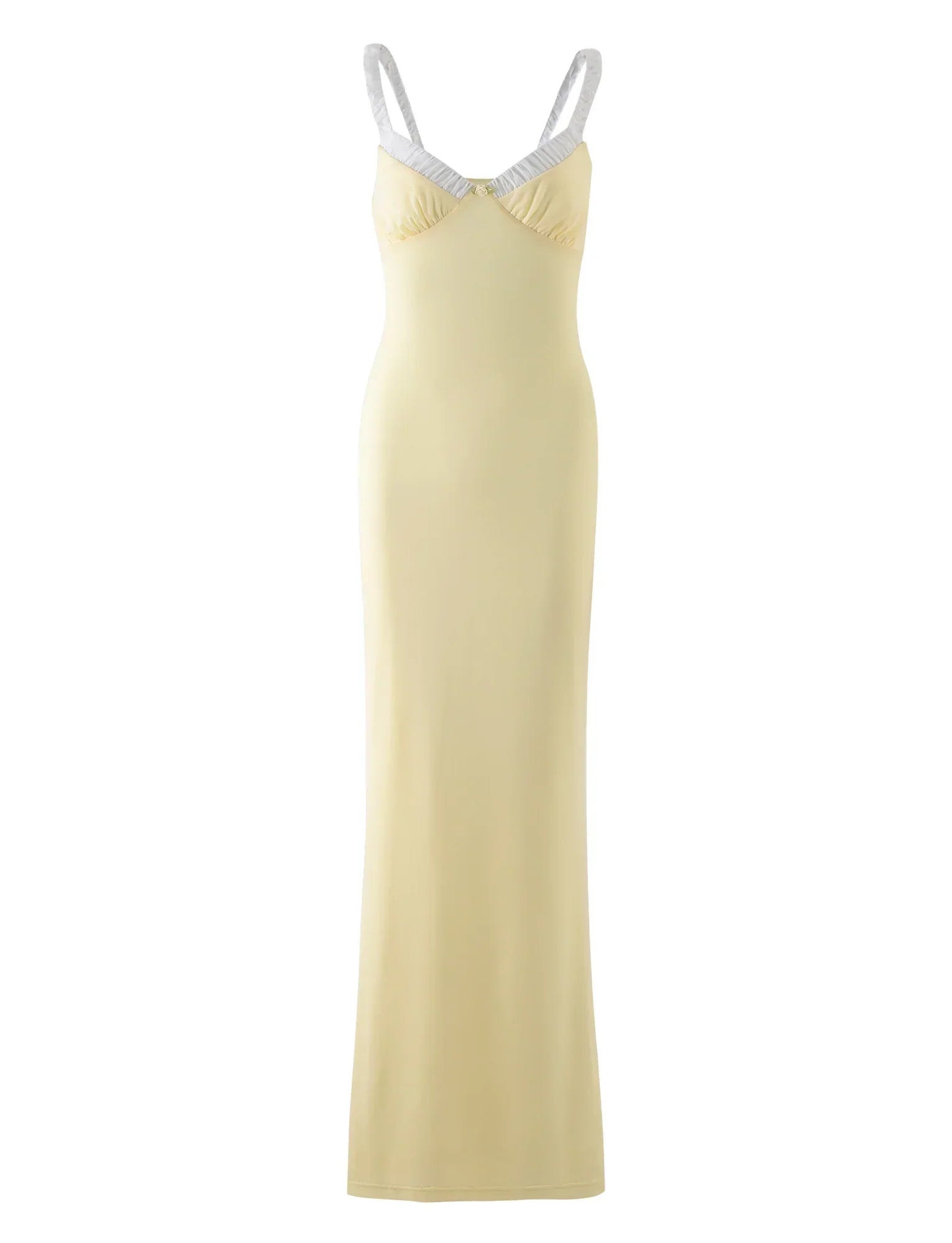 Zitronengelbes elegantes Kleid