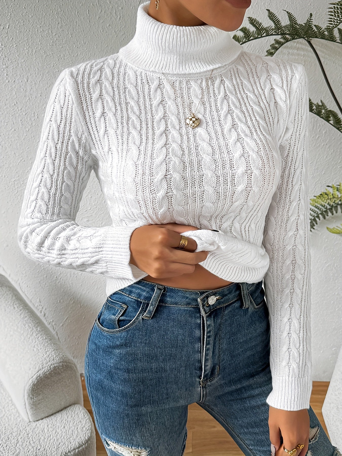 Rollkragen Strickpullover